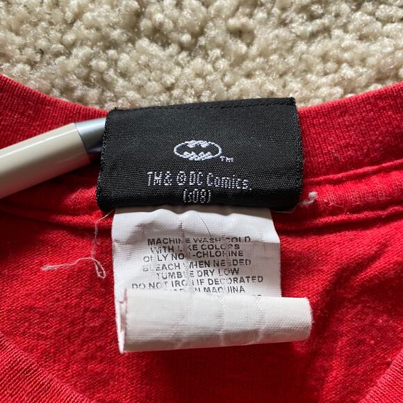 DC Comics Batman 2008 The Dark Knight Batcycle T-Shirt Kids Sz L 10/12 - Picture 9 of 9